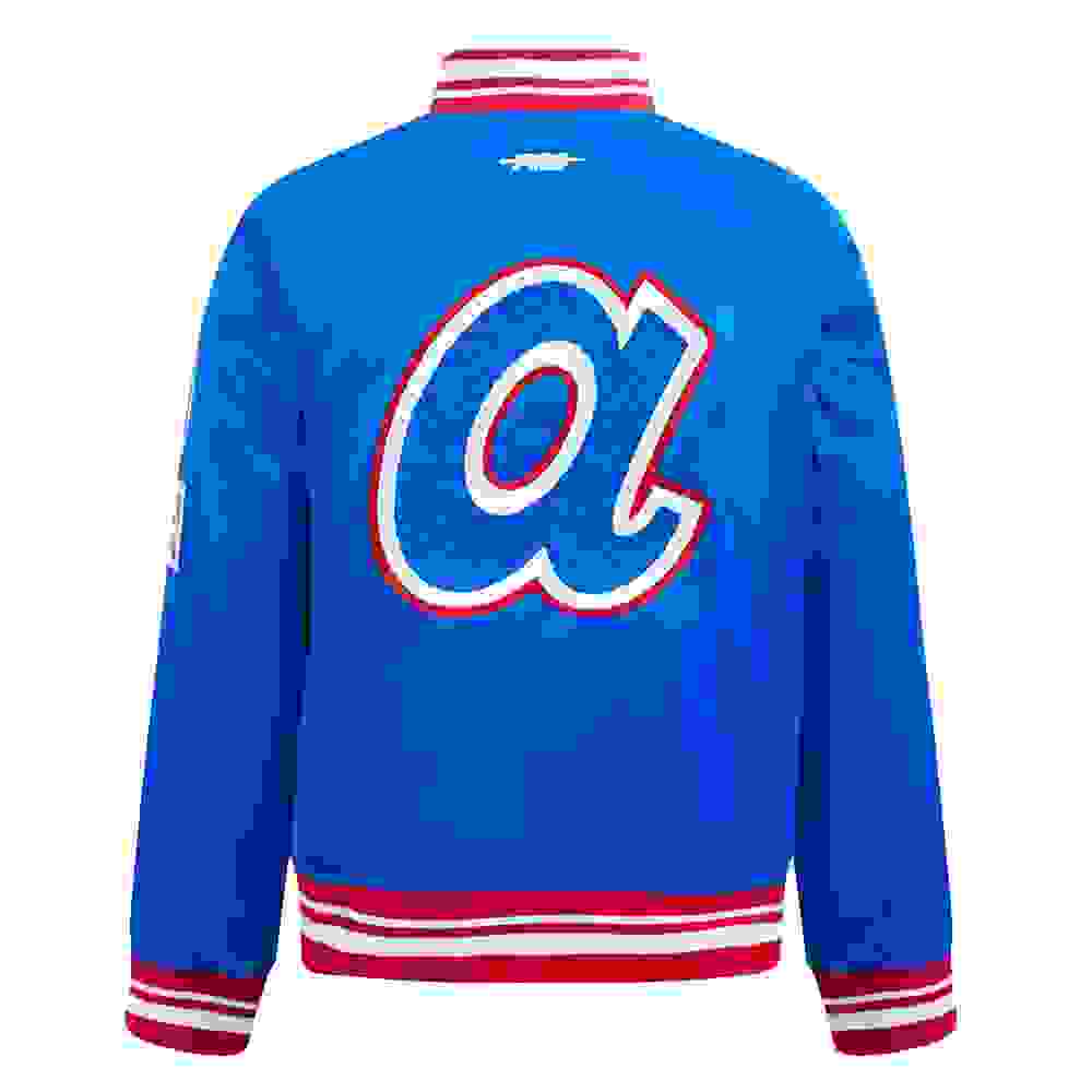 Pro Standard MLB Atlanta Braves Retro Classic Big Boys' Royal Rib Satin Jacket